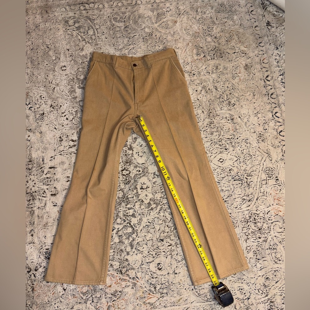 Vintage 70-80s Levis 513 Tan Pants Size 32x30 Men Made USA Talon Zip - Picture 4 of 12